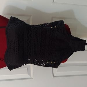 Cut lace one piece swimsuit